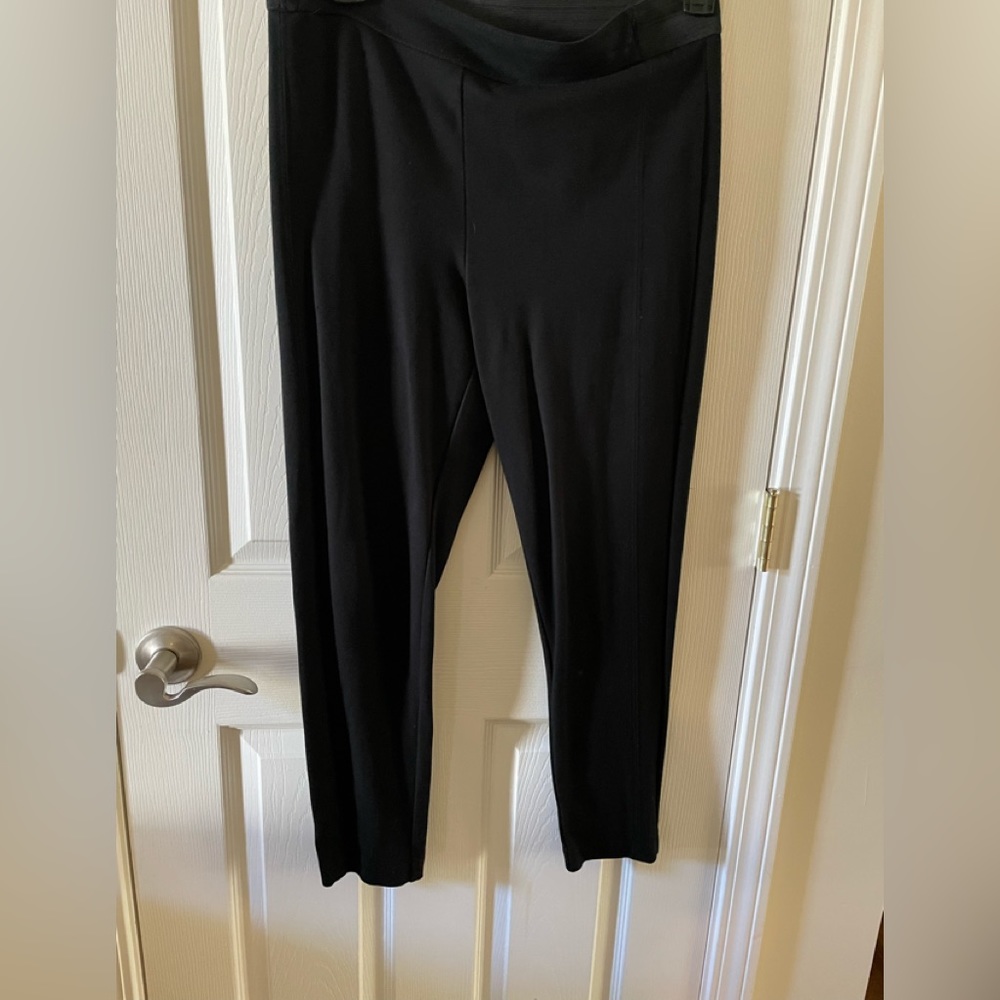 Talbots pull up black pant PL